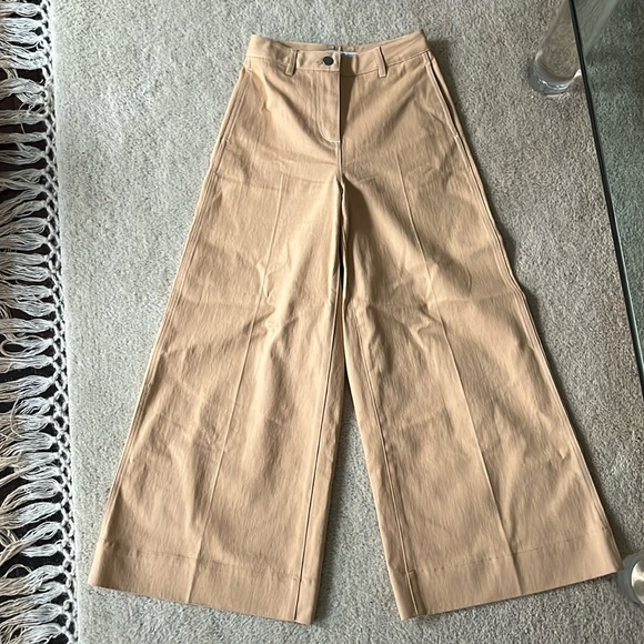 Wide Leg Denim Pants - Picture 1 of 3